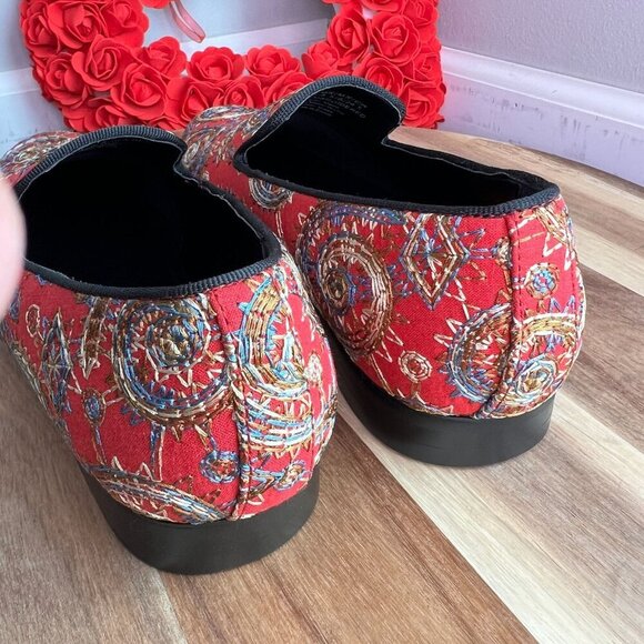 Tallia Orange Mens Quinzio Avant Garde Baroque Luxe Core Loafer 7.5M Red Multi - Picture 7 of 13